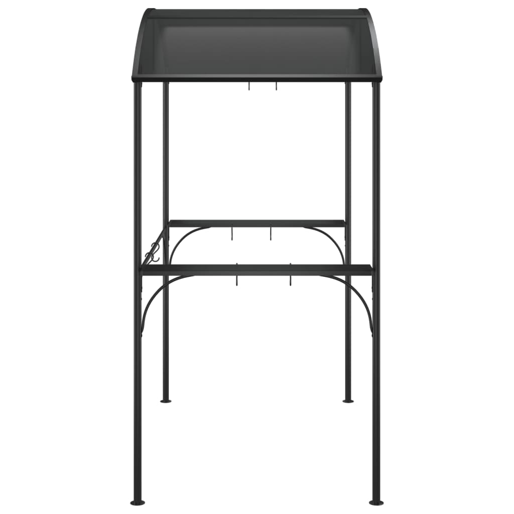 BBQ Gazebo Side Shelves Steel Anthracite | HomeAndLiving