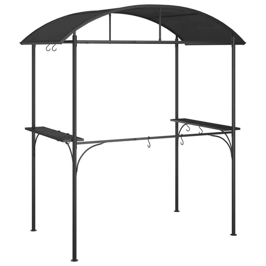 BBQ Gazebo Side Shelves Steel Anthracite | HomeAndLiving