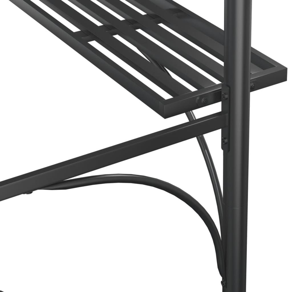 BBQ Gazebo Side Shelves Steel Anthracite | HomeAndLiving