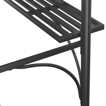 BBQ Gazebo Side Shelves Steel Anthracite | HomeAndLiving