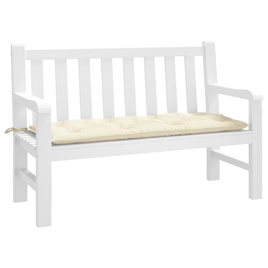 Cream Oxford Fabric Garden Bench Cushion