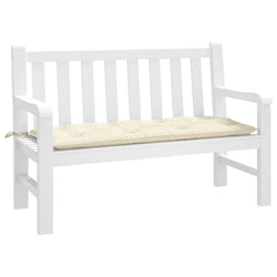 Cream Oxford Fabric Garden Bench Cushion