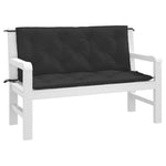 Garden Bench Cushions 2pcs Black Oxford Fabric
