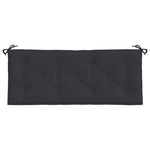 Garden Bench Cushions 2pcs Black Oxford Fabric