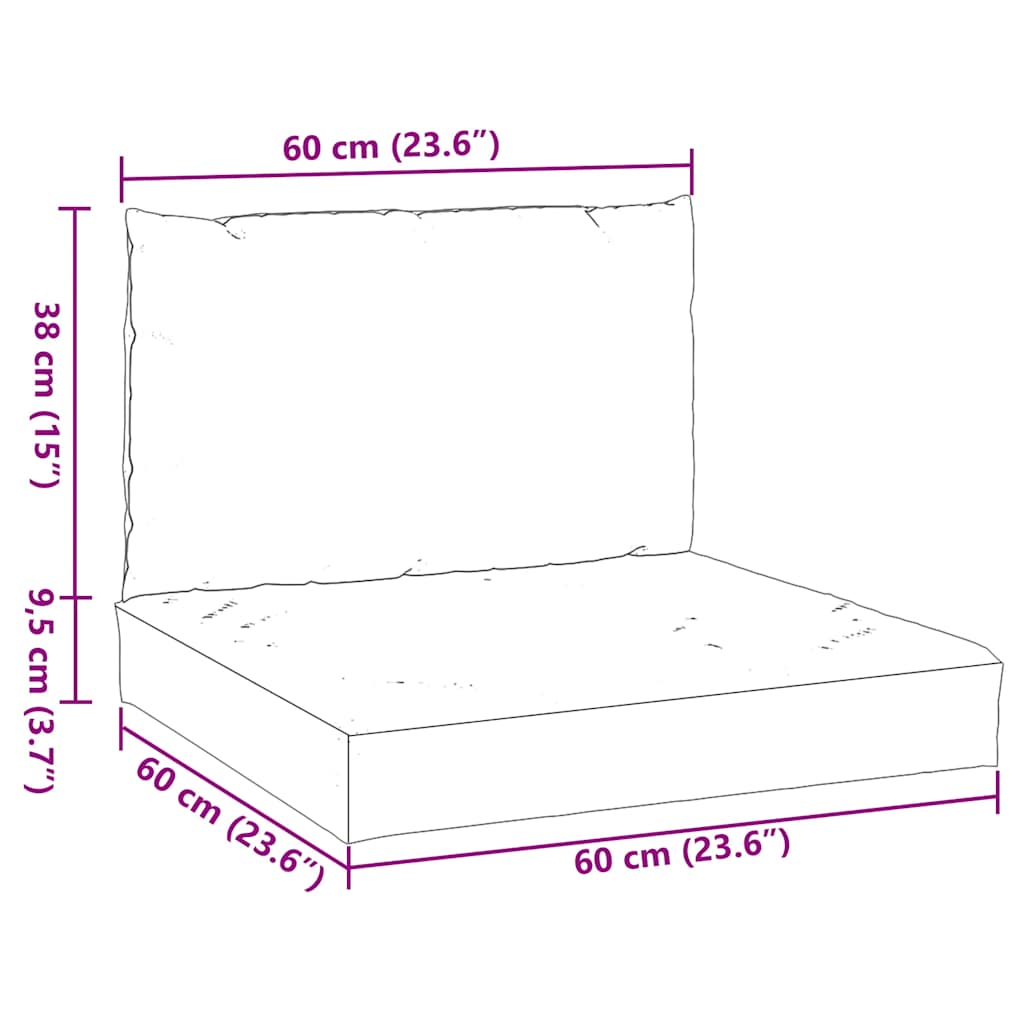 Pallet Cushions Set 2pc Black Oxford Fabric | HomeAndLiving