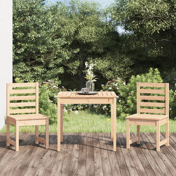  3-Piece Solid Wood Garden Bistro Set