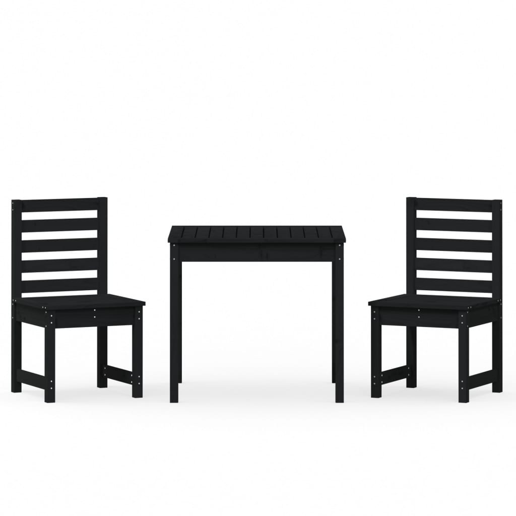 3-Piece Solid Wood Garden Bistro Set