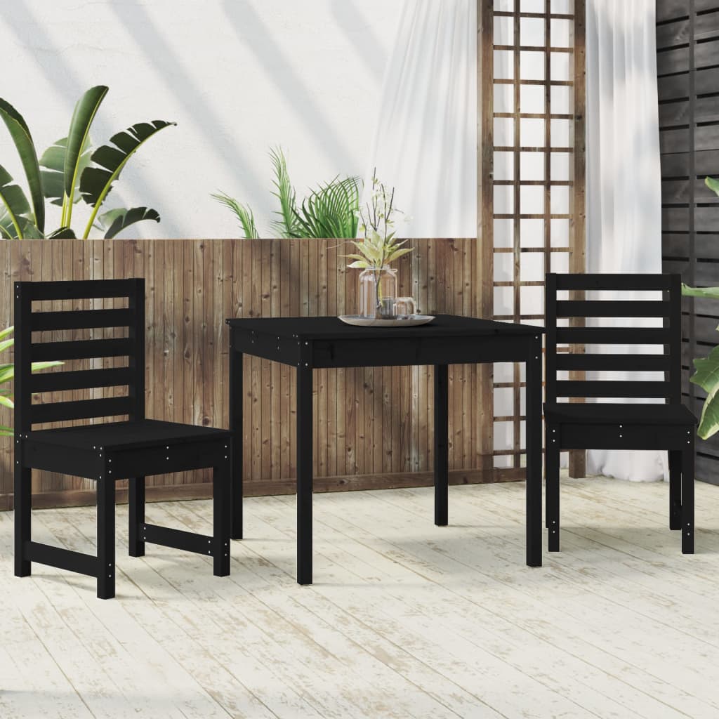 3-Piece Solid Wood Garden Bistro Set