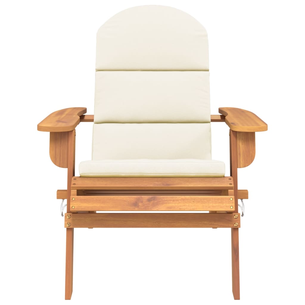 Acacia Haven: Embrace Comfort in this Solid Wood Garden Chair with Cushions