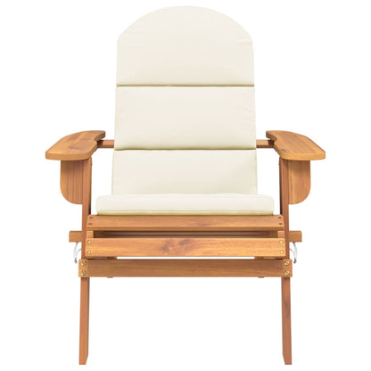 Acacia Haven: Embrace Comfort in this Solid Wood Garden Chair with Cushions