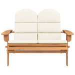 Nature's Rest: Acacia Wood Garden Bench with Cushions (126 cm)