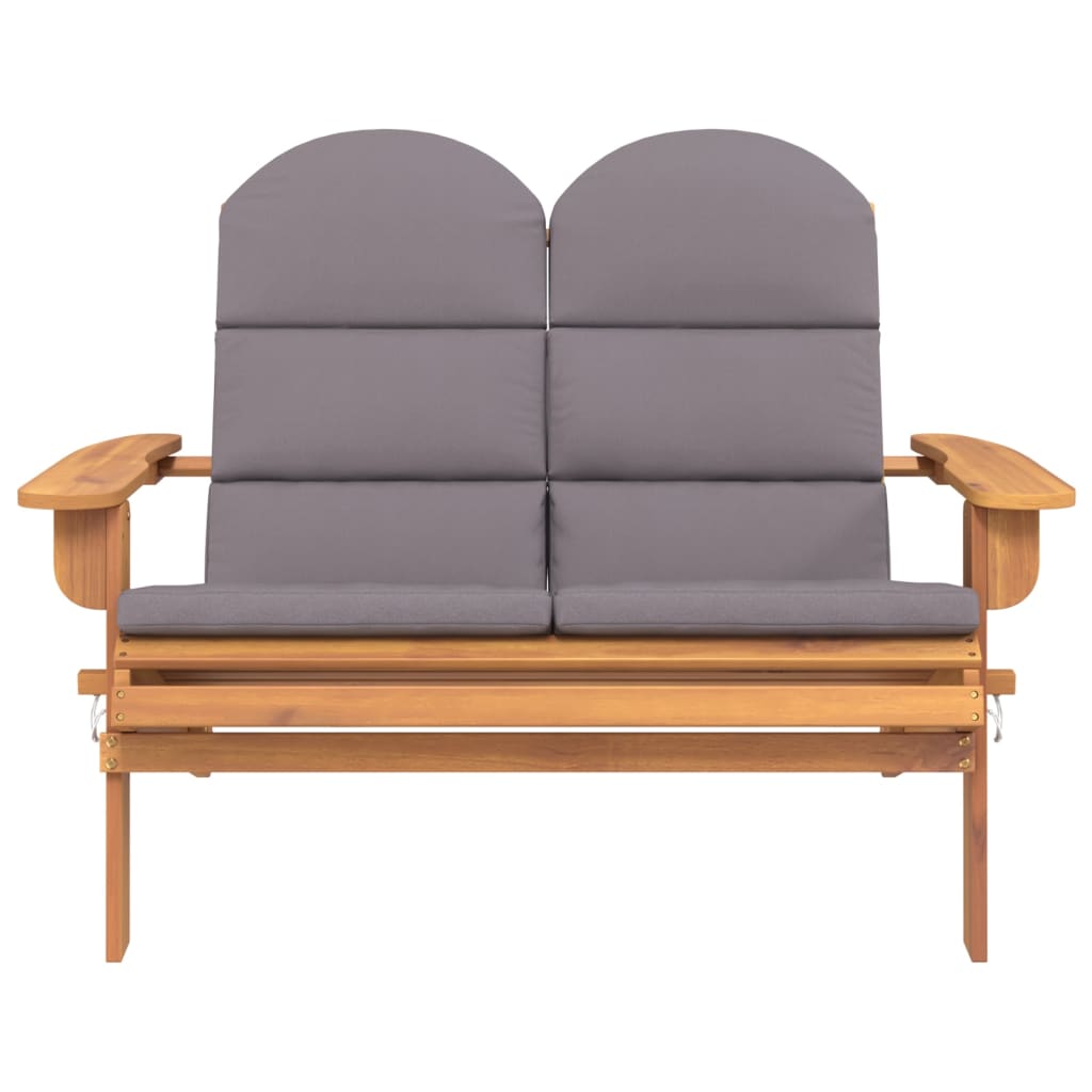 Nature's Rest: Acacia Wood Garden Bench with Cushions (126 cm)