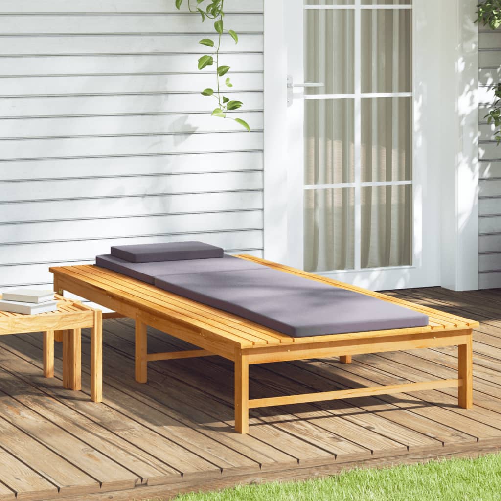 Contemporary Sun Lounger with Dark Grey Relaxing Seating Modern Living 
