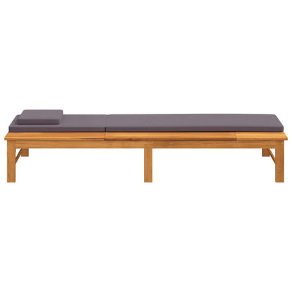 Contemporary Sun Lounger with Dark Grey Relaxing Seating Modern Living 