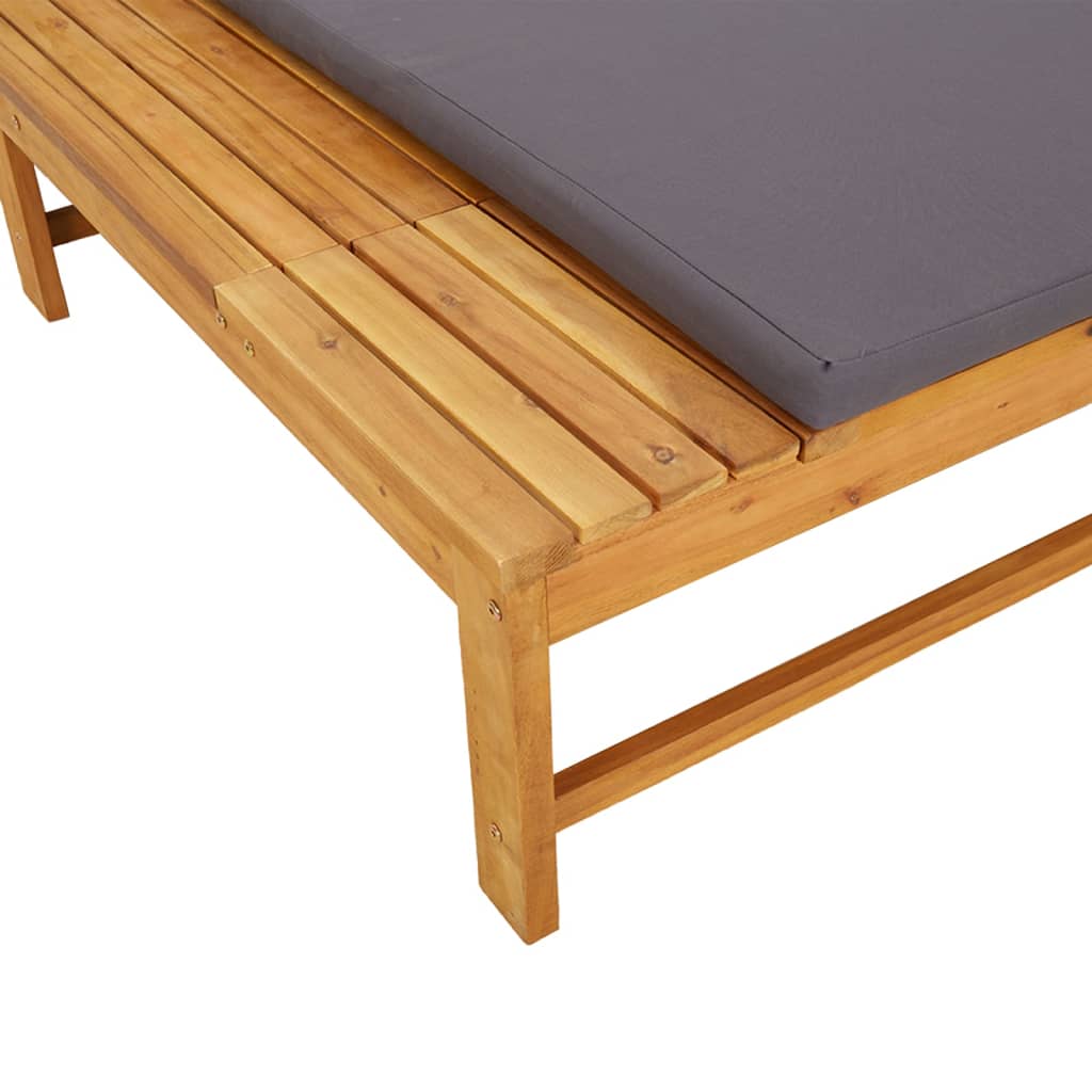 Contemporary Sun Lounger with Dark Grey Relaxing Seating Modern Living 
