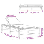 Contemporary Sun Lounger with Dark Grey Relaxing Seating Modern Living