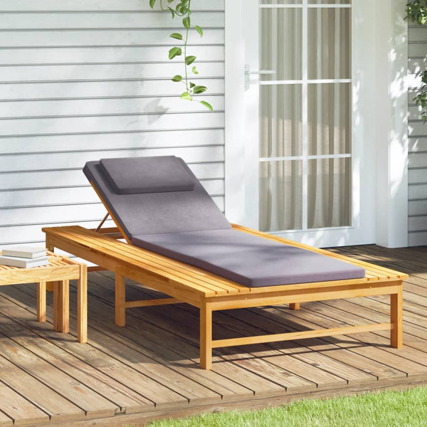  Contemporary Sun Lounger with Dark Grey Relaxing Seating Modern Living