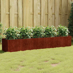 Corten Steel Raised Garden Bed 200x40cm | HomeAndLiving