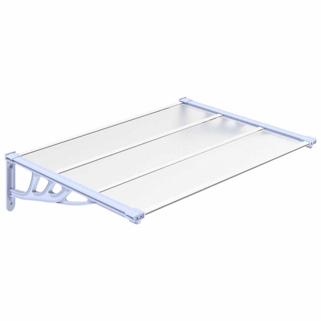 Door Canopy Polycarbonate 122x90cm Grey | HomeAndLiving