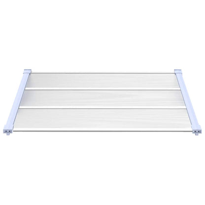 Door Canopy Polycarbonate 122x90cm Grey | HomeAndLiving