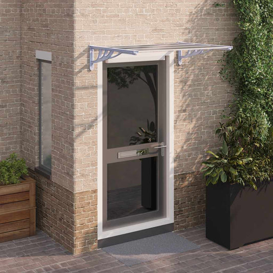 Door Canopy Polycarbonate 122x90cm Grey | HomeAndLiving