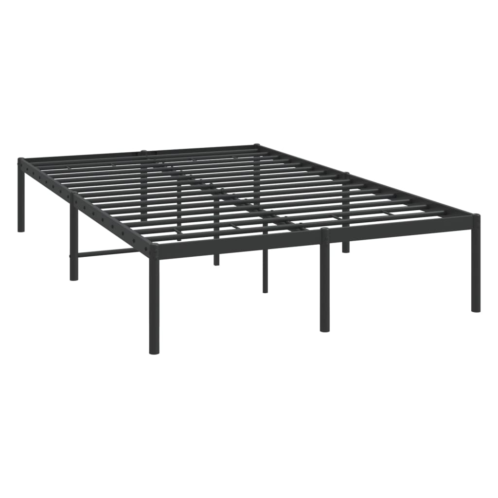 Sleek Black Double Metal Bed Frame
