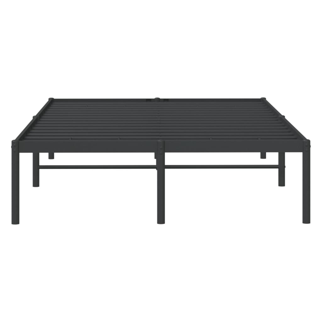Sleek Black Double Metal Bed Frame