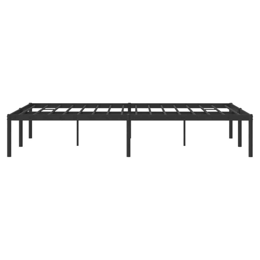 Sleek Black Double Metal Bed Frame