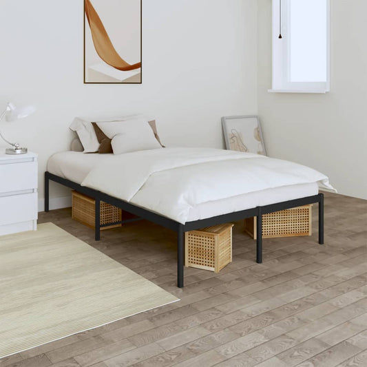 Sleek Black Double Metal Bed Frame