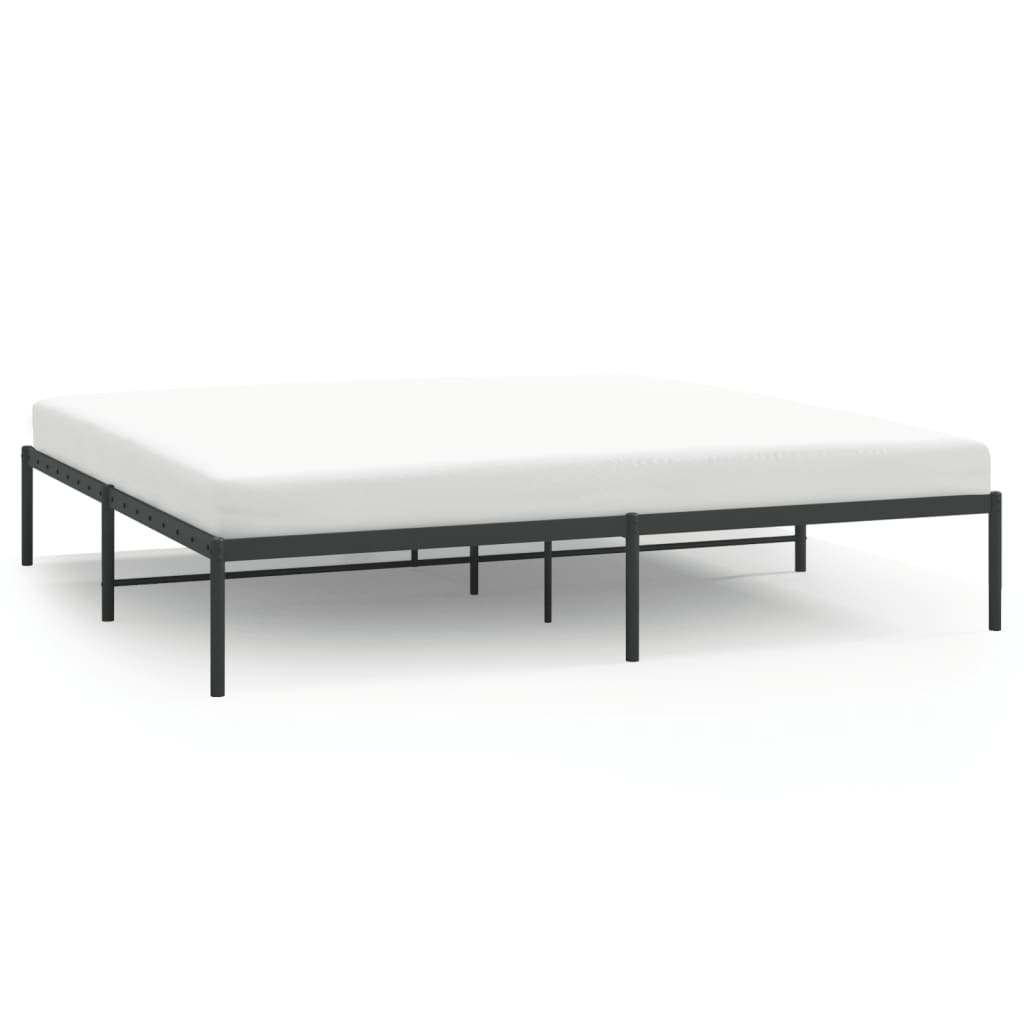 Sleek Black Double Metal Bed Frame