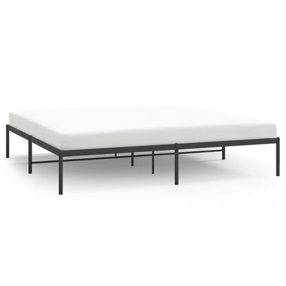 Sleek Black Double Metal Bed Frame