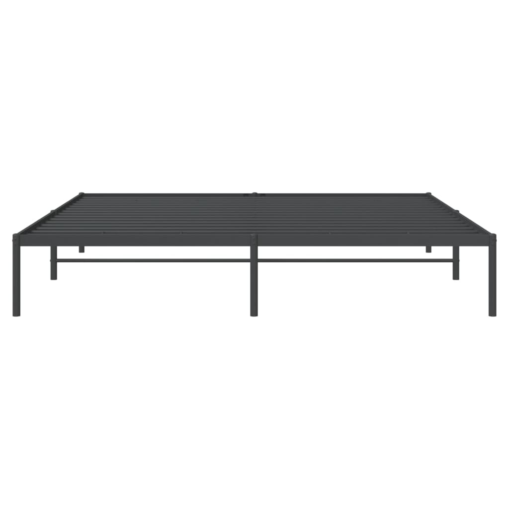 Sleek Black Double Metal Bed Frame