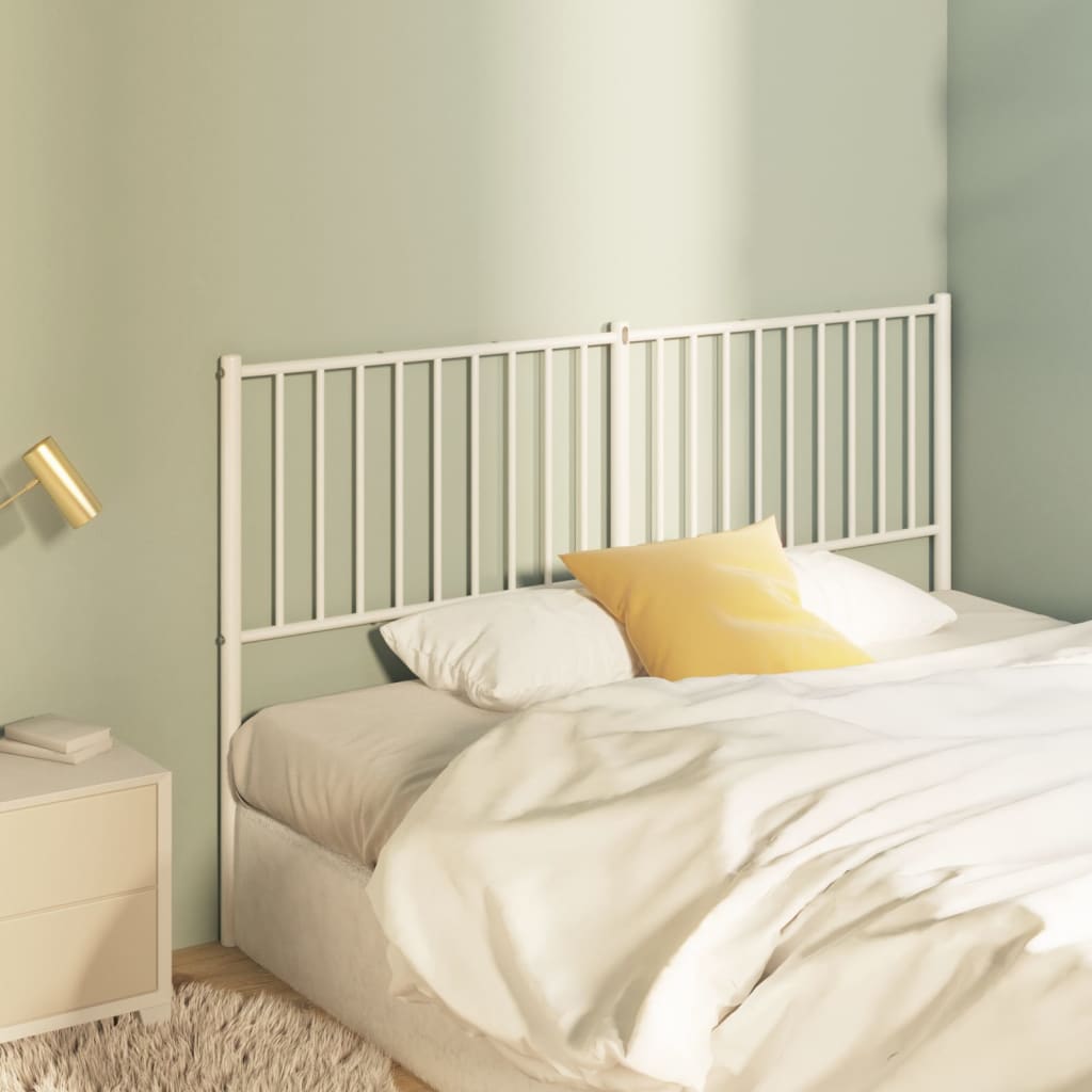 Elegant White Metal Headboard