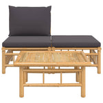 Contemporary 3 Piece Garden Lounge Set Indoor Outdoor Use Boho
