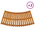 Elegant Entry: Set of 2 Solid Wood Acacia Spa Steps