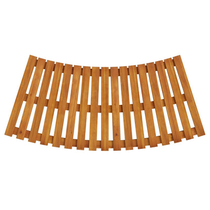Elegant Entry: Set of 2 Solid Wood Acacia Spa Steps