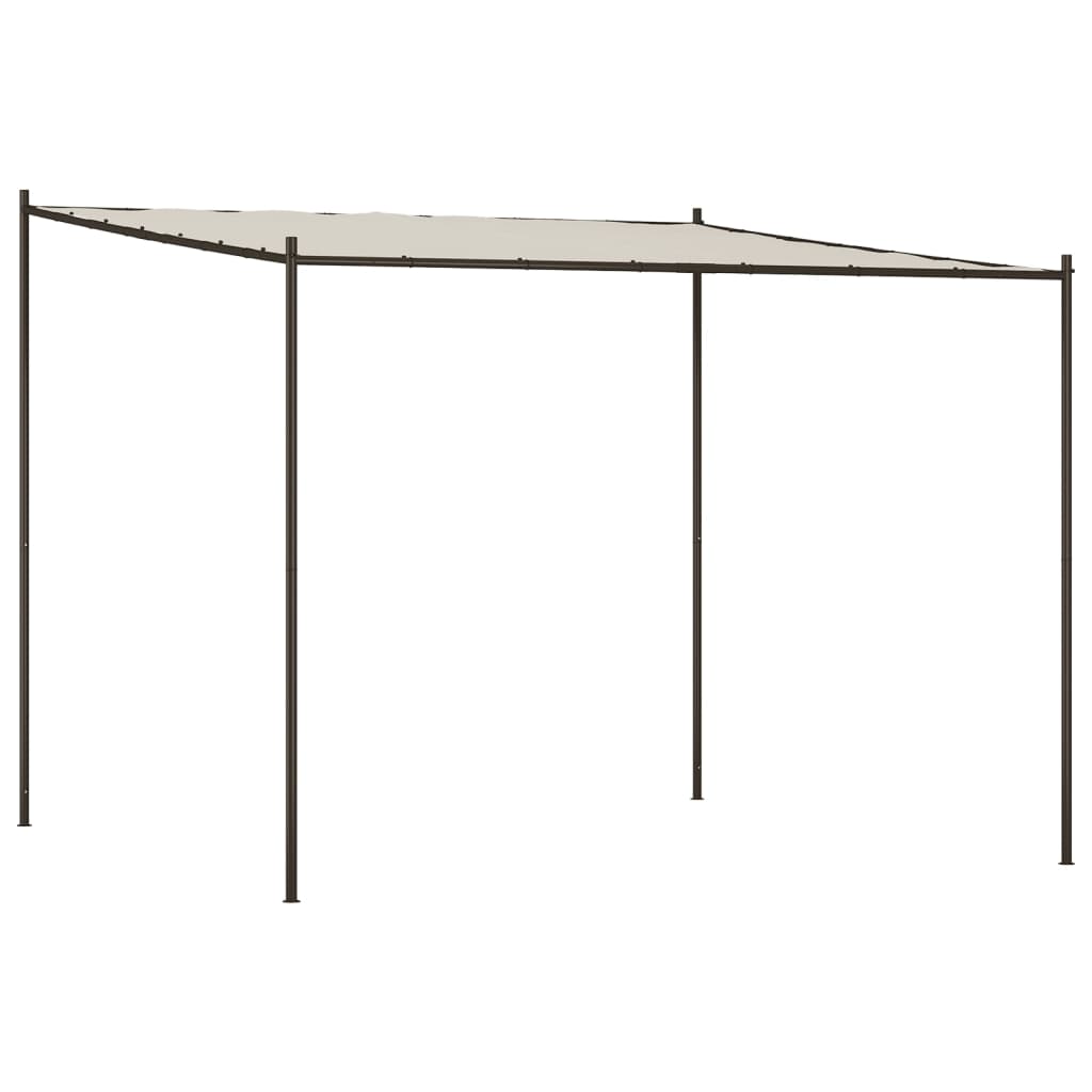 Enchanting Oasis: The Fabric and Steel Gazebo-White\Beige