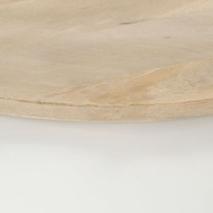 Whimsical Snowfall: White Mango Wood Coffee Table in Solid Splendor