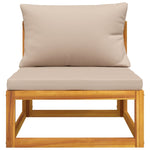 Elegant Acacia Wood 3-Piece Garden Lounge Set with Cushions