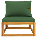 Acacia Wood Central Garden Sofa with Verdant Cushions