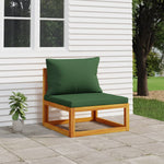 Acacia Wood Central Garden Sofa with Verdant Cushions