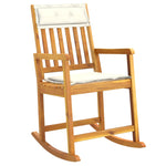 Acacia Wood Rocking Chair with Cushions