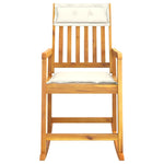 Acacia Wood Rocking Chair with Cushions