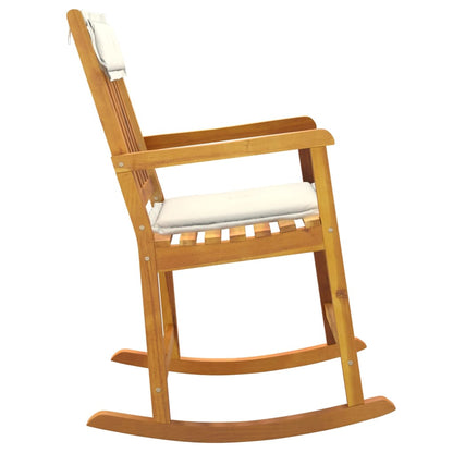 Acacia Wood Rocking Chair with Cushions