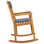 Elegant Acacia Wood Rocker with Comfy Cushions