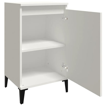 Pair of Tranquil Nights: White Engineered Wood Bedside Cabinets (Set of 2)