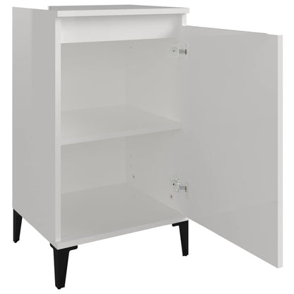 Pair of Tranquil Nights: White Engineered Wood Bedside Cabinets (Set of 2)