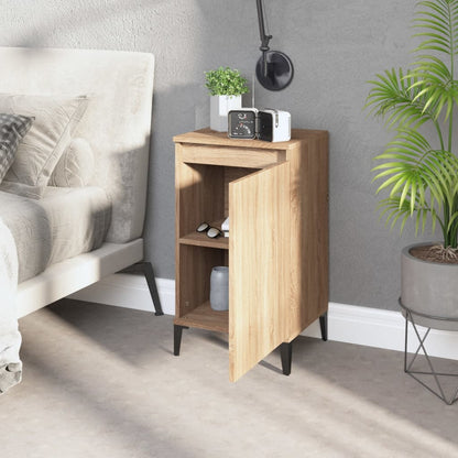 Pair of Tranquil Nights: White Engineered Wood Bedside Cabinets (Set of 2)
