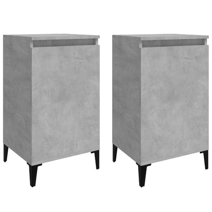 Pair of Tranquil Nights: White Engineered Wood Bedside Cabinets (Set of 2)