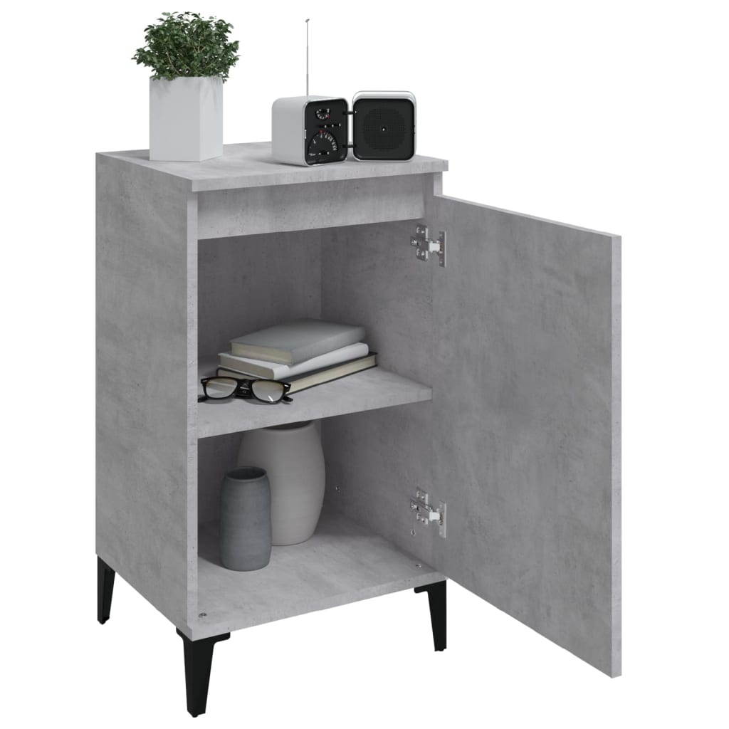 Pair of Tranquil Nights: White Engineered Wood Bedside Cabinets (Set of 2)